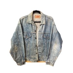 Vintage Levis Denim Trucker Jacket Type 3‎ USA Made 70507-0218 Medium Wash Blue
